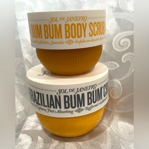 Sol de Janeiro Yellow Brazilian Bum Bum Body Scrub & Cream Duo New
